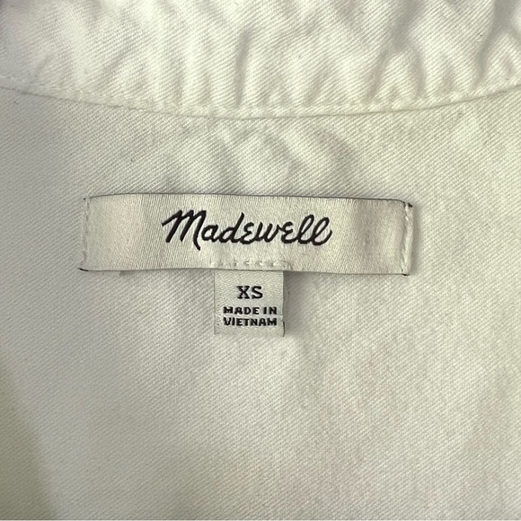 Madewell Courier Button-Back Top in Pure White Women's XS - Picture 6 of 12